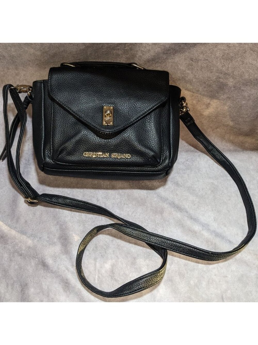 Christian Siriano Black Crossbody Bag With Silver-Tone Details